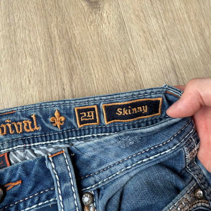 Rock Revival Embroidered Mini Shorts
