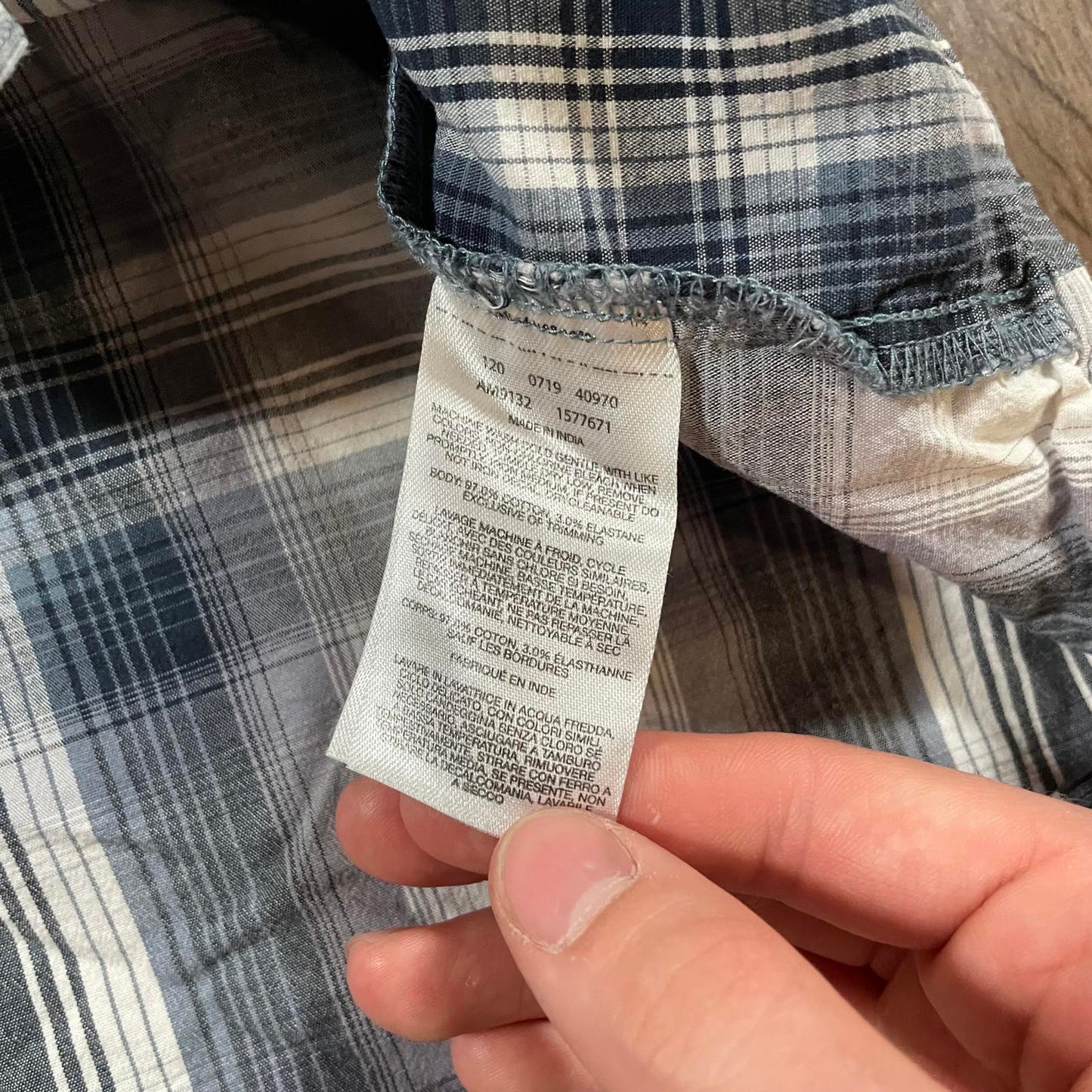 Columbia Blue Check Shirt Short Sleeve