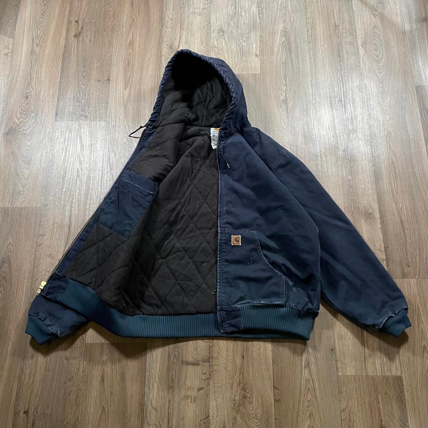 Carhartt Navy Active Jacket Quilted Lining