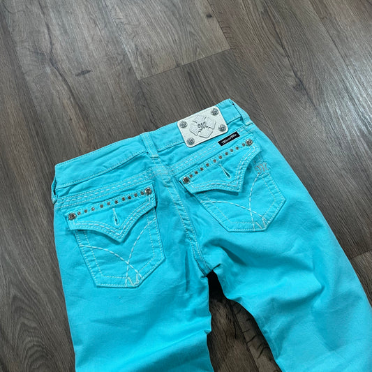 Miss Me Turquoise Skinny Jeans W27 L32