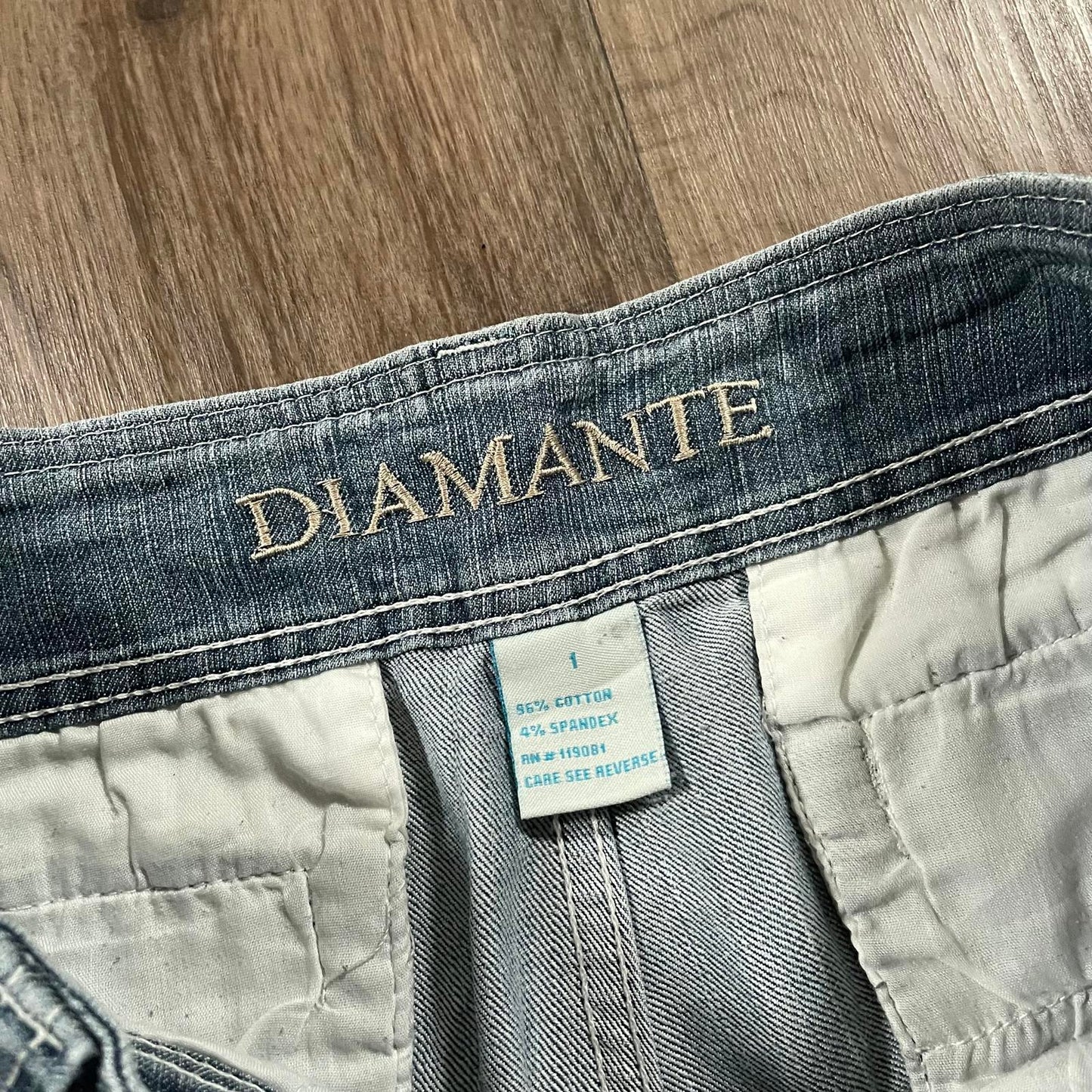 Diamante Straight Leg Gem Embroidered Y2K Jeans