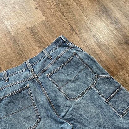 Vintage Light Blue Carpenter Denim Shorts