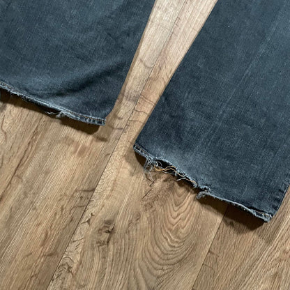 Guess Embroidered Dark Boot Cut Jeans W32 L34