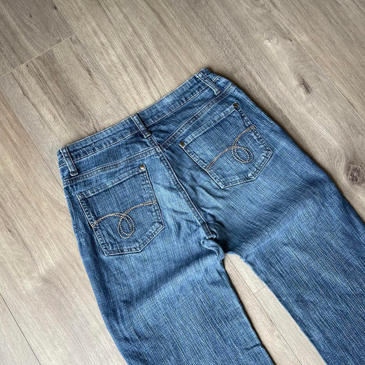 Street One Embroidered Y2K Style Bootcut Jeans