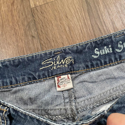 Silver Jeans Embroidered Mini Shorts