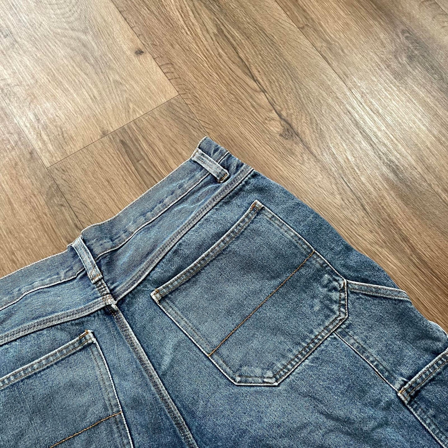 Faded Glory Dark Blue Carpenter Denim Shorts