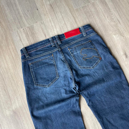 Vintage Puma Embroidered Dark Wash Jeans