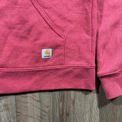 Carhartt Red Zip Embroidered Hoodie