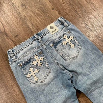 Miss Me LA Mid Rise Straight Leg Jeans