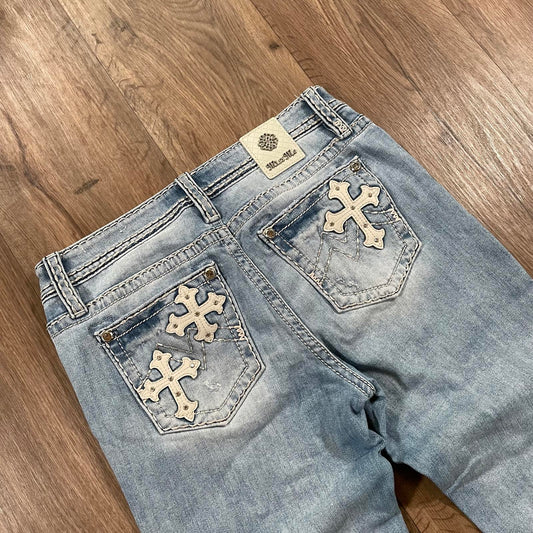 Miss Me LA Mid Rise Straight Leg Jeans