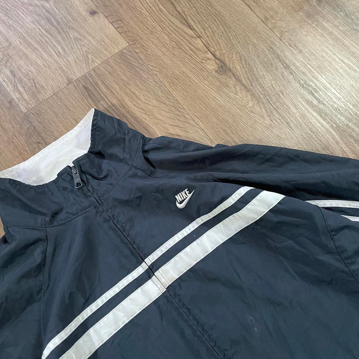 Nike Navy &amp; White Double Stripe Track Jacket