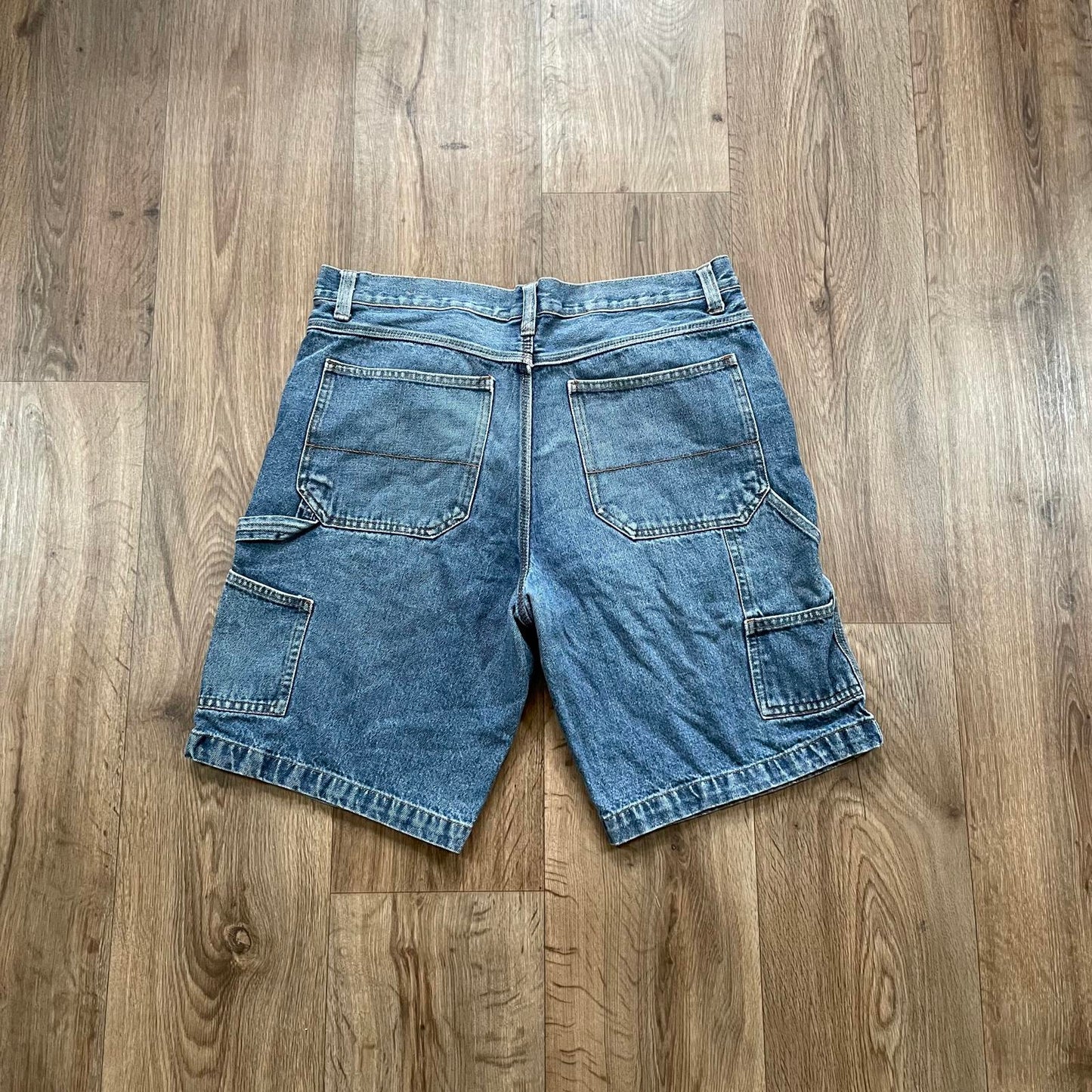 Faded Glory Dark Blue Carpenter Denim Shorts