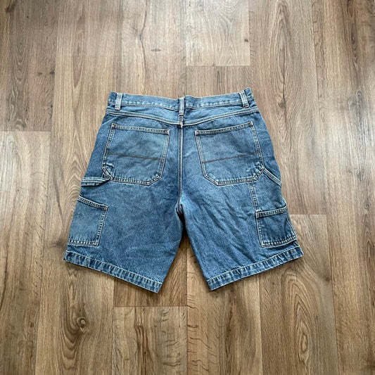 Faded Glory Dark Blue Carpenter Denim Shorts