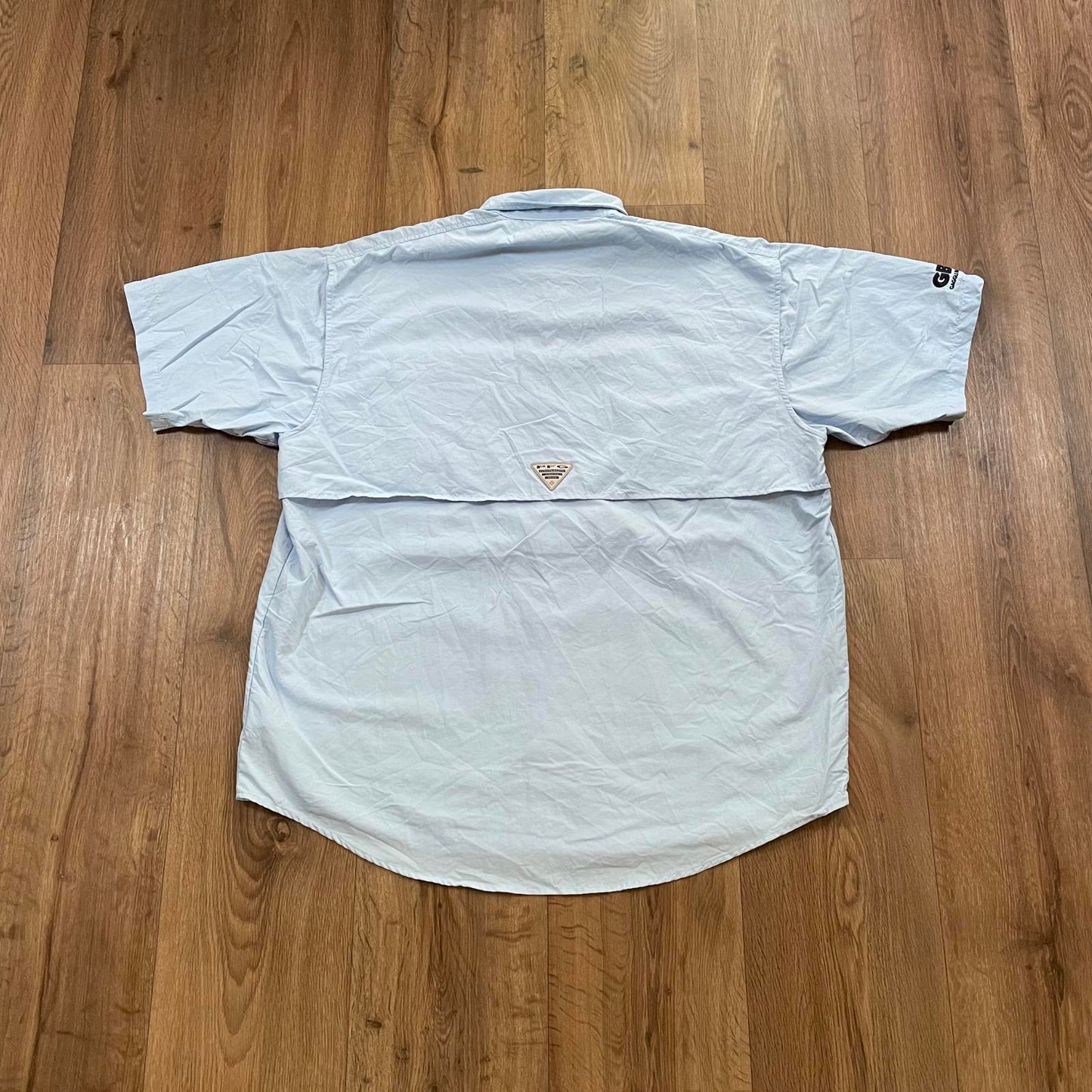 Vintage Columbia Fishing Short Sleeve Shirt Blue