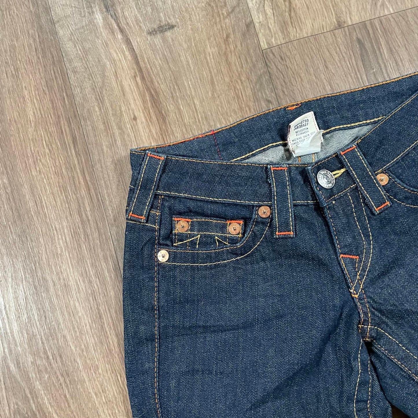 True Religion Dark Blue Straight Jeans Low Rise – W28 L35
