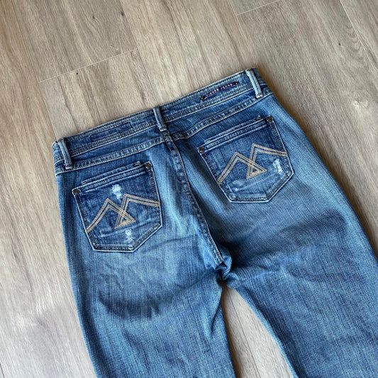 Vigoss Embroidered Distressed Boot Jeans W30 L31