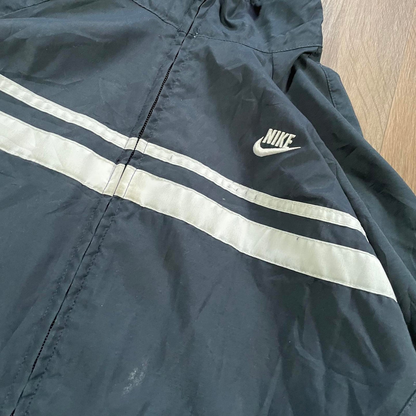 Nike Navy &amp; White Double Stripe Track Jacket