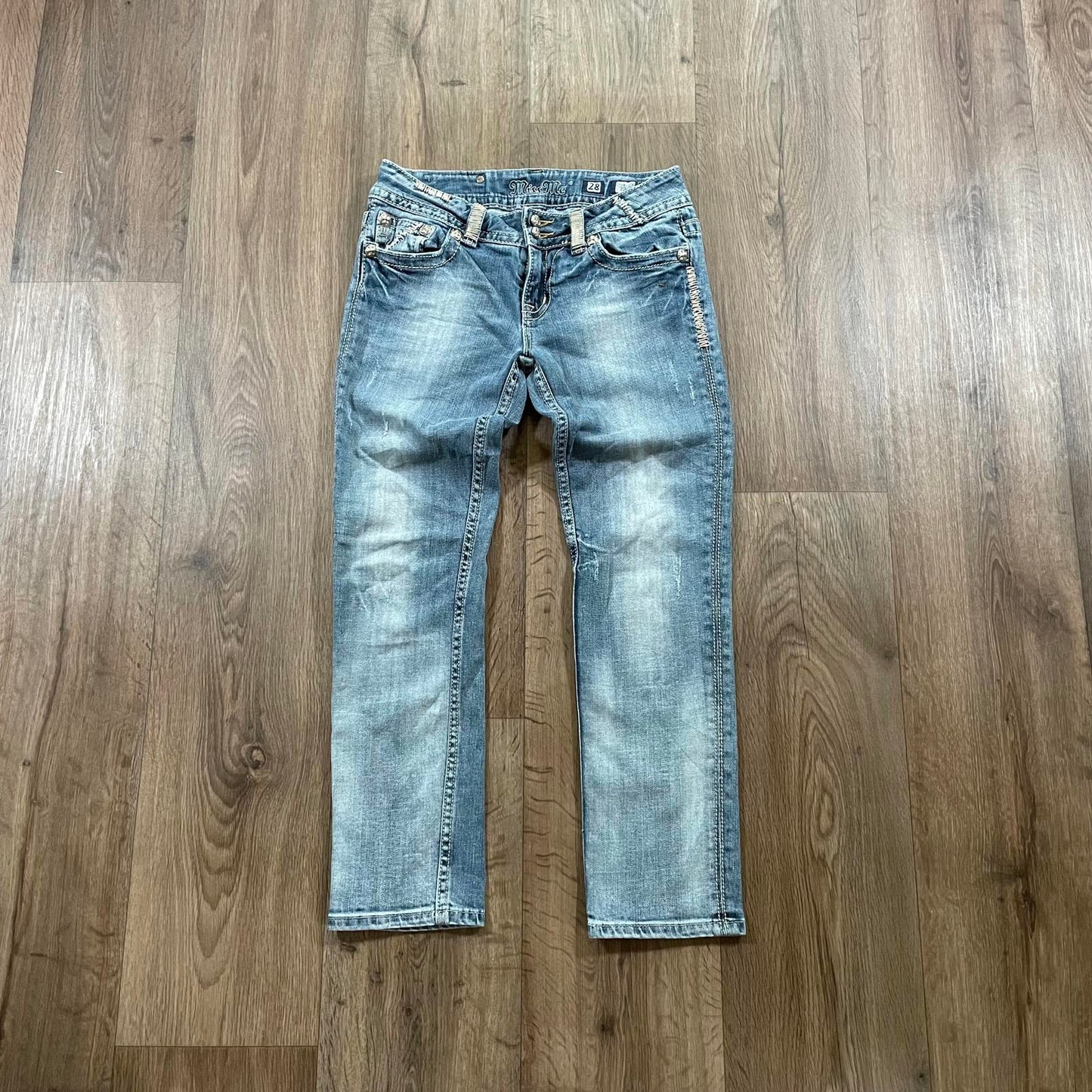 Miss Me Double Button Capris