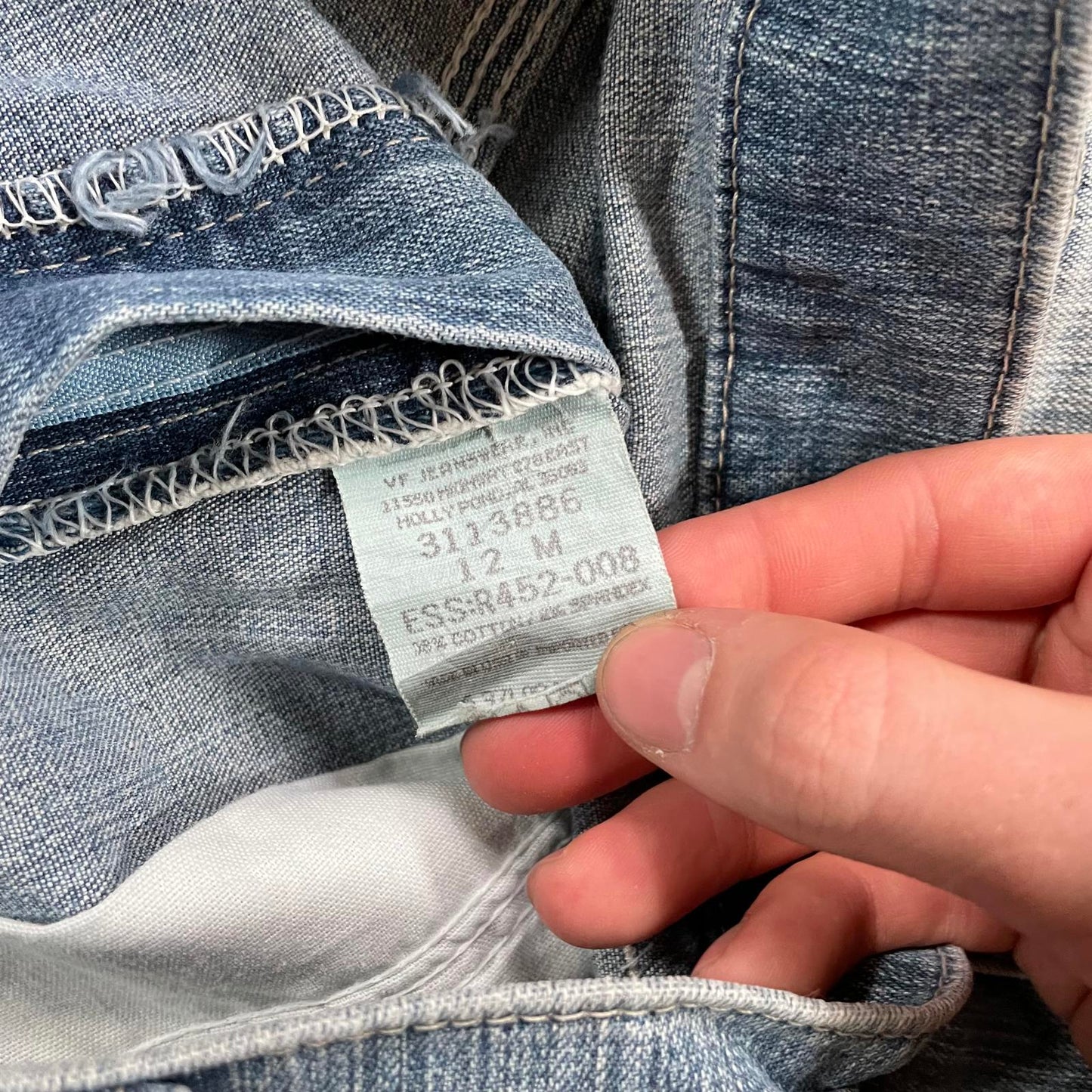 Vintage Light Wash Denim Carpenter Shorts