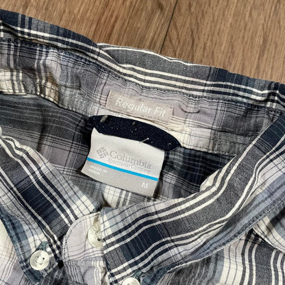 Columbia Blue Check Shirt Short Sleeve