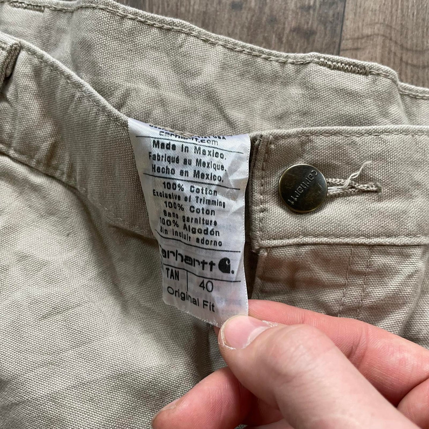 Carhartt Beige Carpenter Shorts