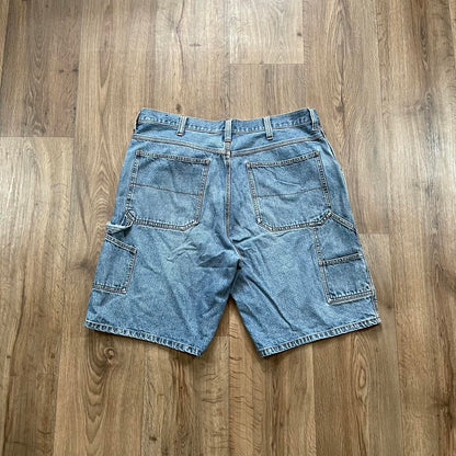 Vintage Light Blue Carpenter Denim Shorts