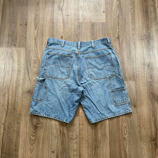 Vintage Light Blue Carpenter Denim Shorts