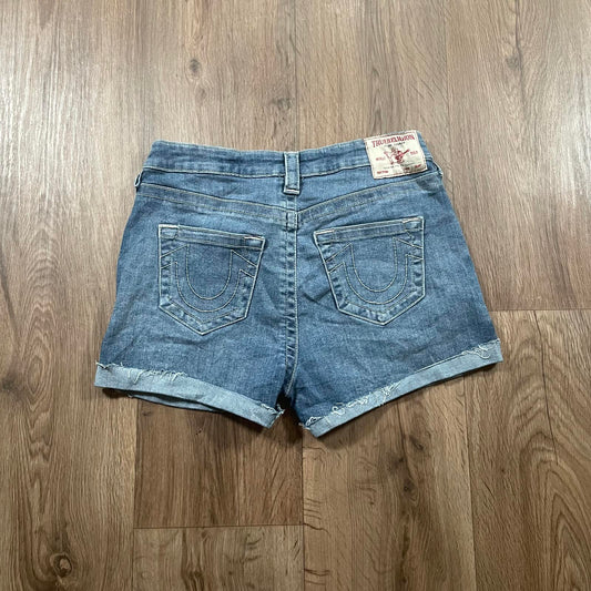 True Religion Y2K Low Waisted Denim Shorts