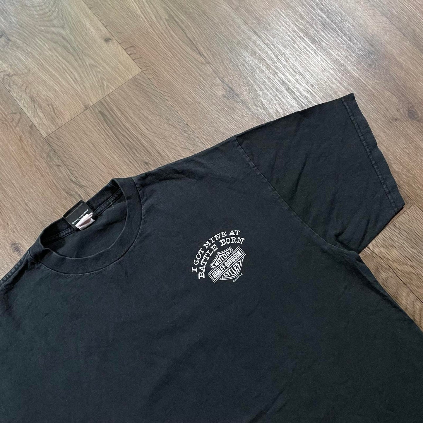 Harley Davidson Battle Born Print T-Shirt Black