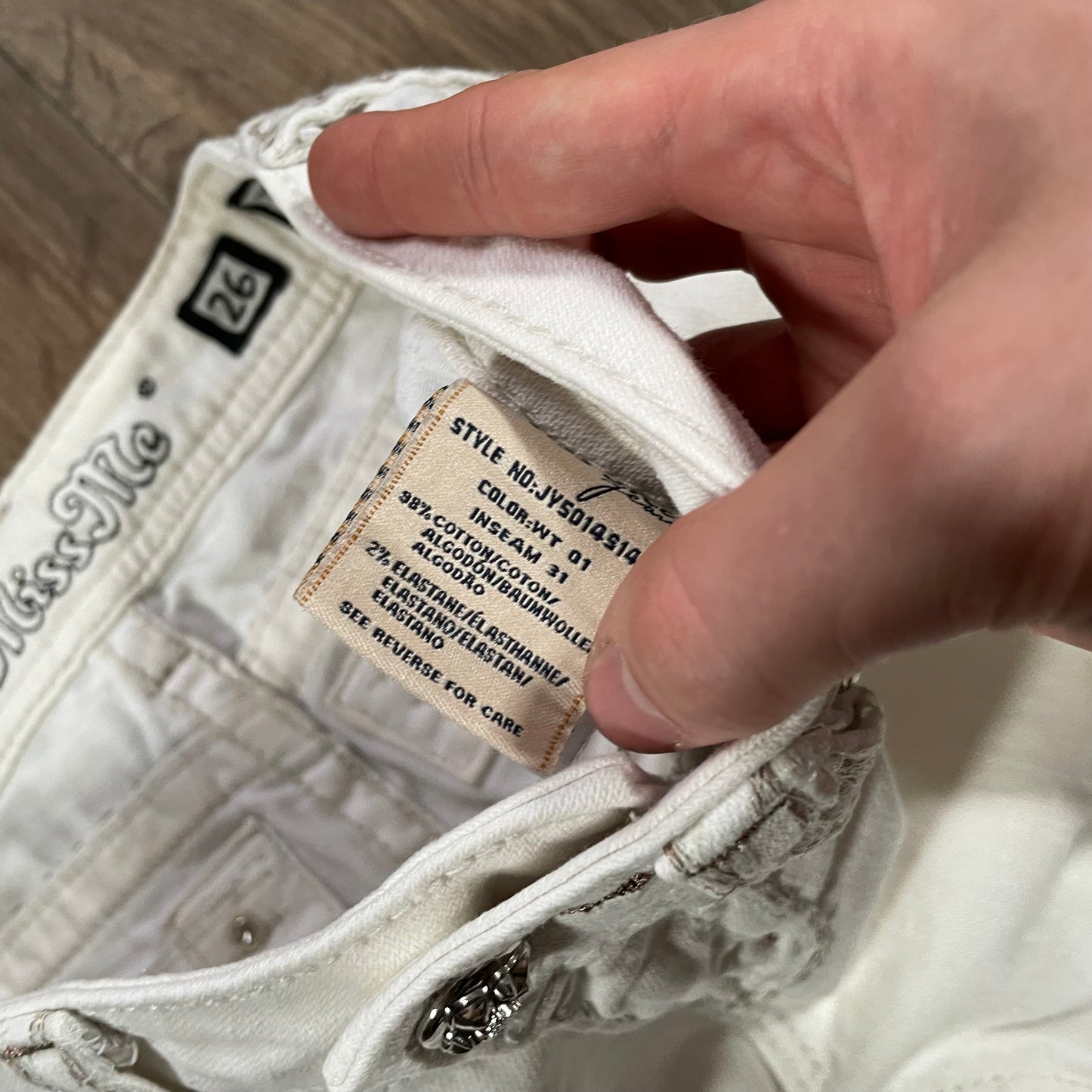 White Miss Me Signature Skinny Jeans