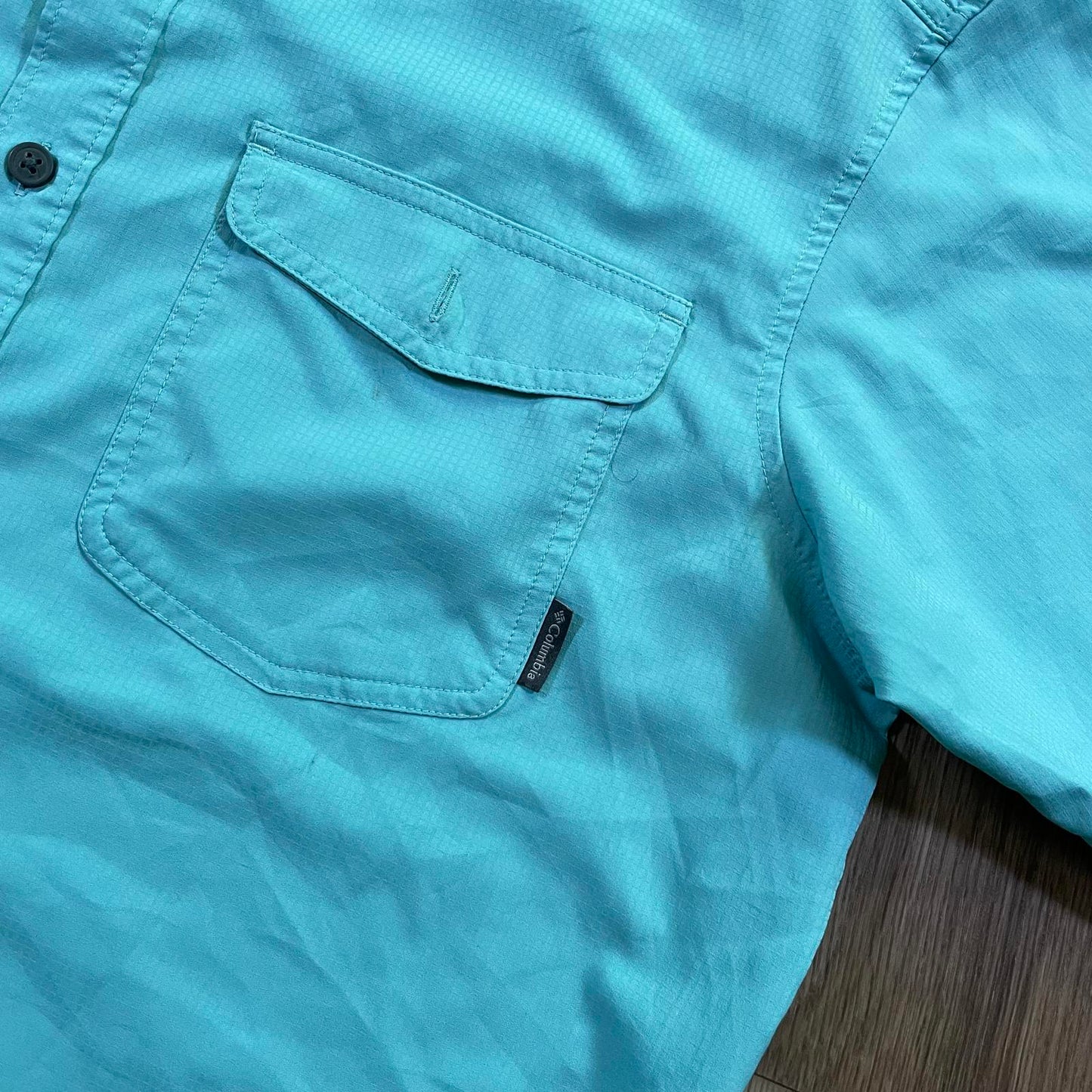 Vintage Columbia PFG Lightweight Turquoise Shirt