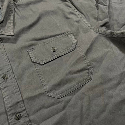 Wrangler Grey Button-Up Short Sleeve Shirt