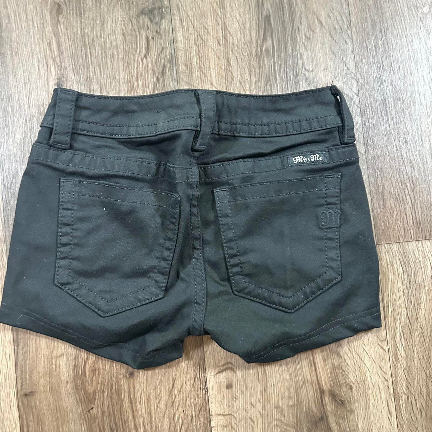 Miss Me Black Zipper Shorts