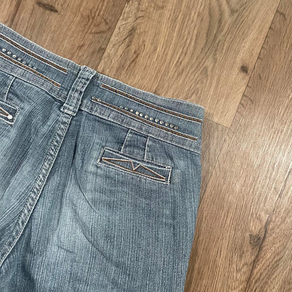 Diamante Straight Leg Gem Embroidered Y2K Jeans