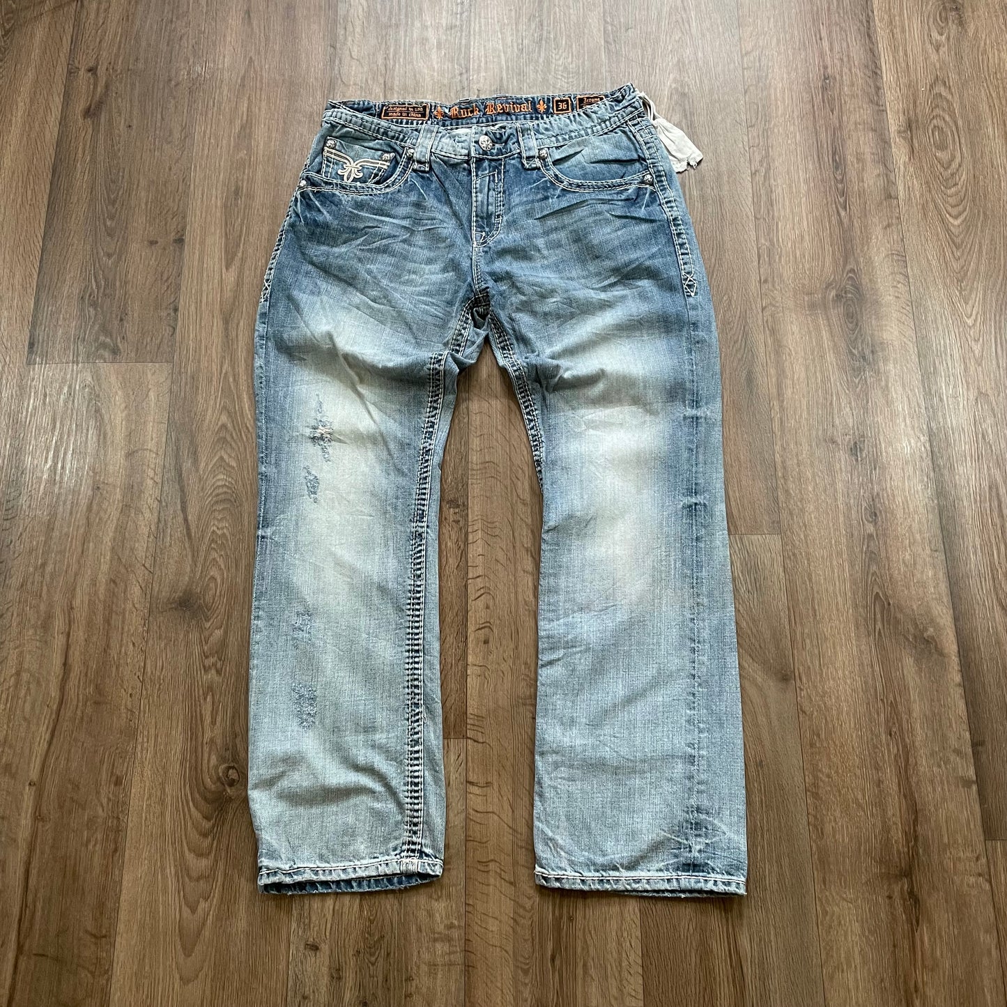 Rock Revival Straight Jeans with Pouch Attached