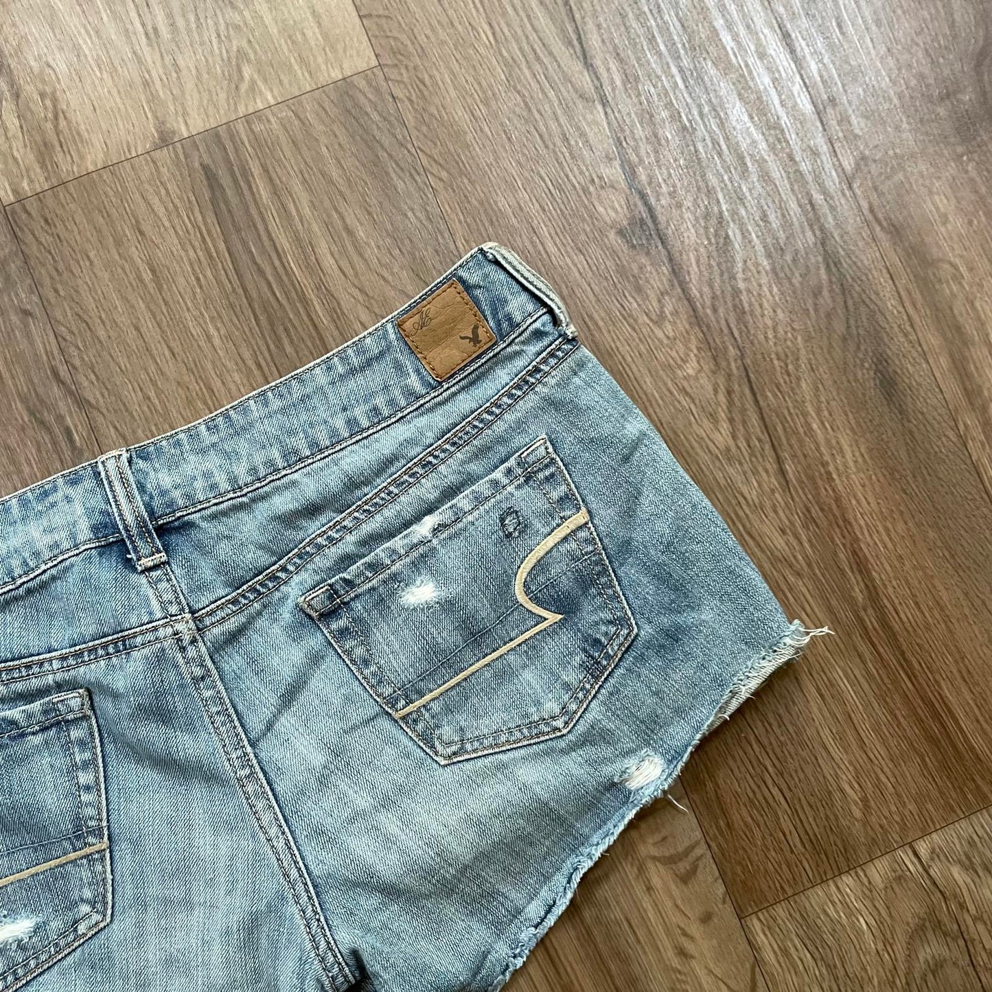 American Eagle Distressed Micro Denim Shorts
