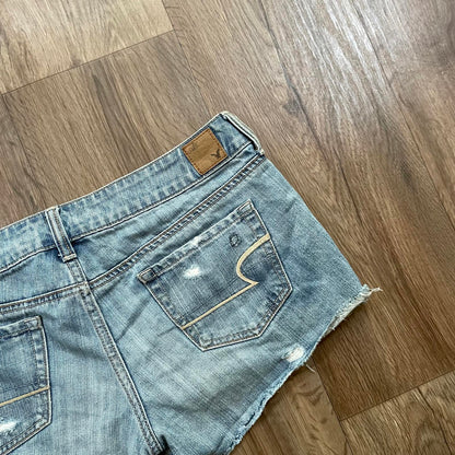 American Eagle Distressed Micro Denim Shorts