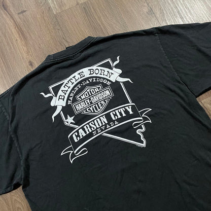 Harley Davidson Battle Born Print T-Shirt Black