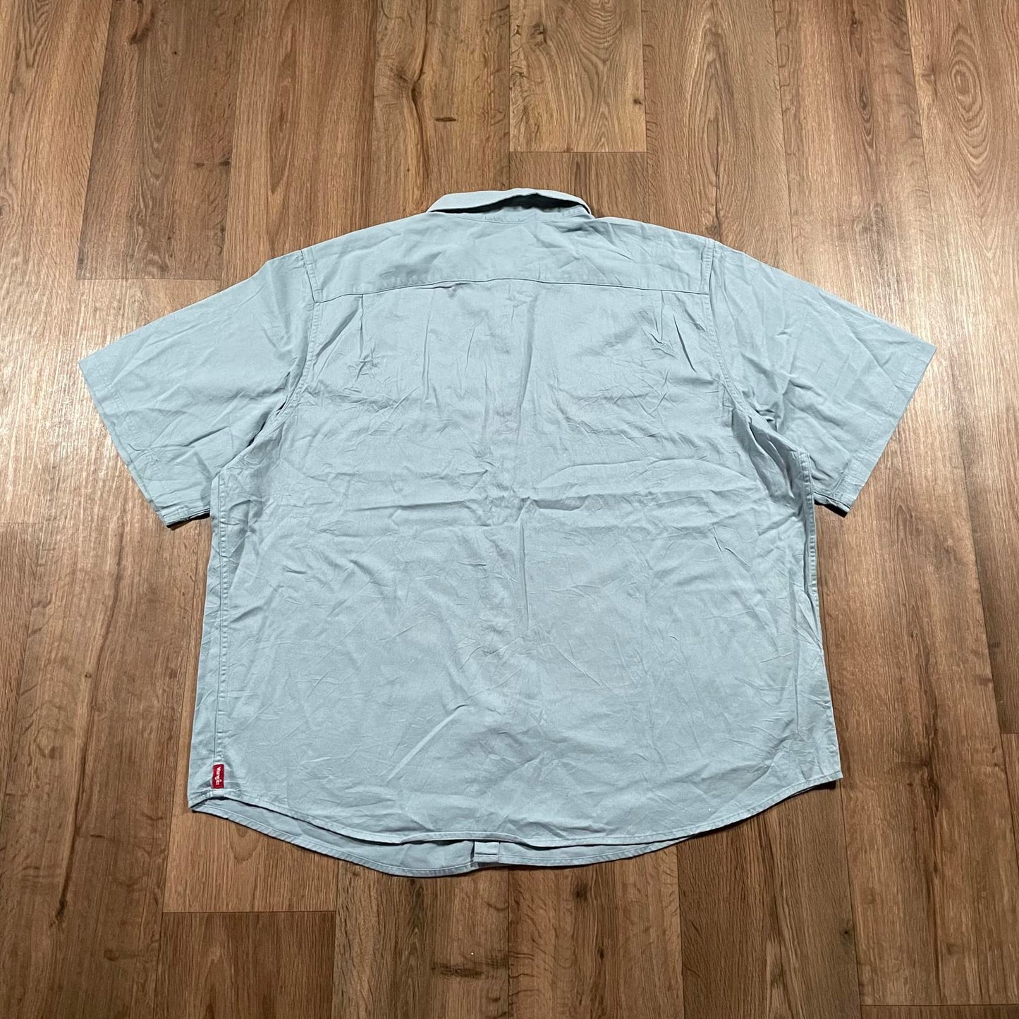 Wrangler Light Blue Button-Up Short Sleeve Shirt – 3XL