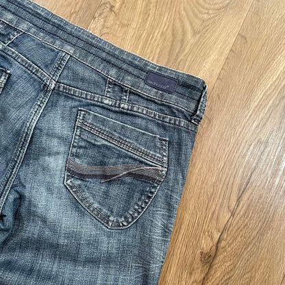 See Thru Soul Embroidered Dark Wash Boot Cut Jeans