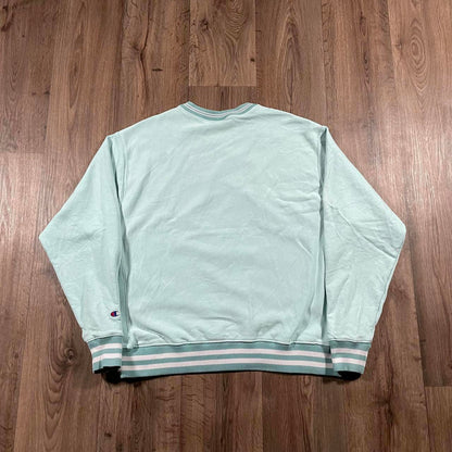 Vintage Champion Embroidered Turquoise Sweatshirt Reverse Weave