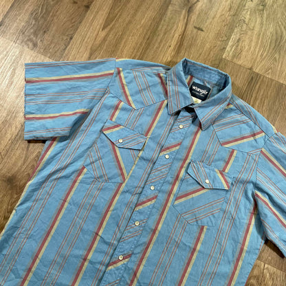 Wrangler Blue & Red Striped Shirt