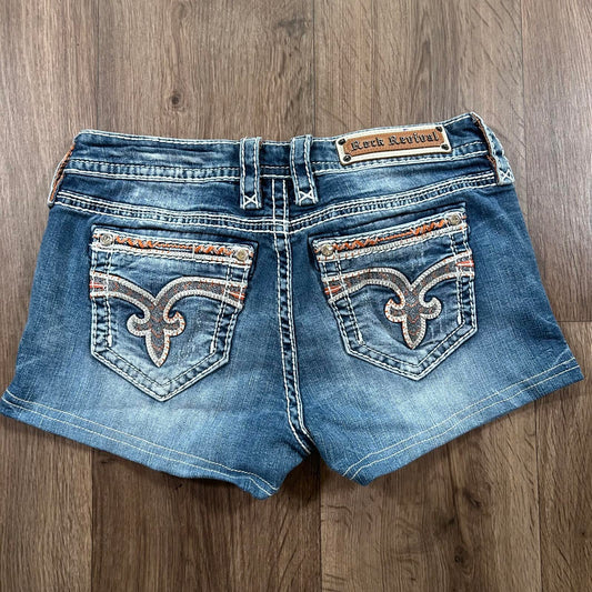 Rock Revival Mid Rise Mini Denim Shorts