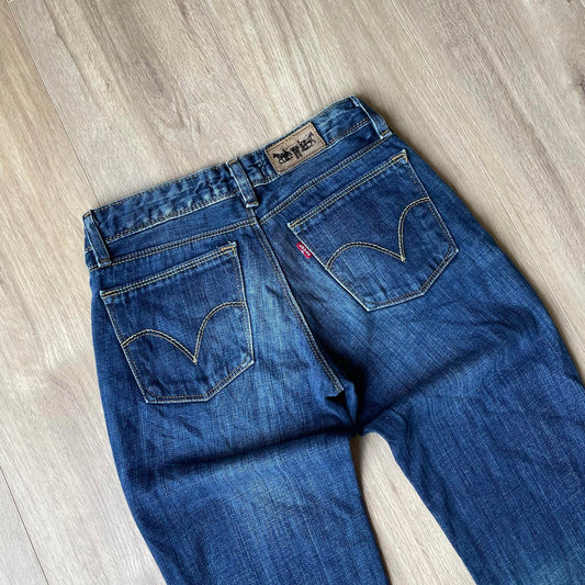 Vintage Y2K Style Levi's 572 Flared Embroidered Jeans