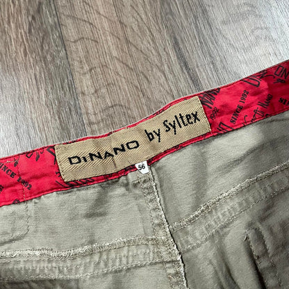 Dinano Brown Embroidered Baggy Jeans