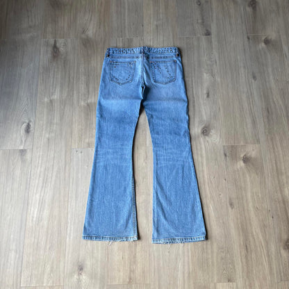 Mudd Studded Y2K Style Low Rise Boot Cut Jeans W31 L32