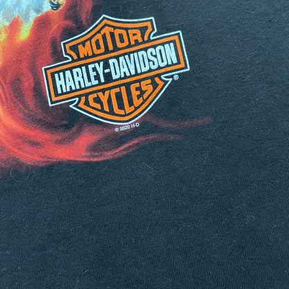 Harley Davidson Flaming Eagle Print T-Shirt 2020 California