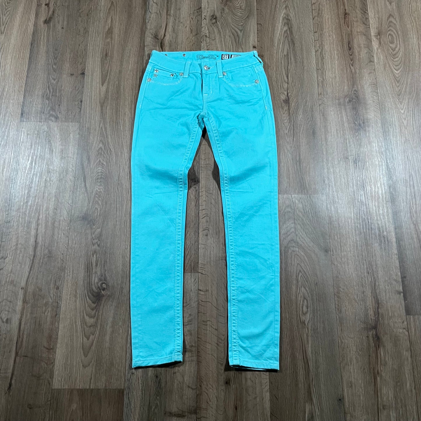 Miss Me Turquoise Skinny Jeans W27 L32