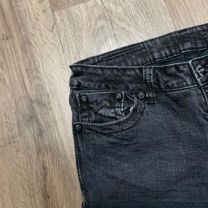 Miss Me Y2K Low Waisted Black Denim Shorts W28
