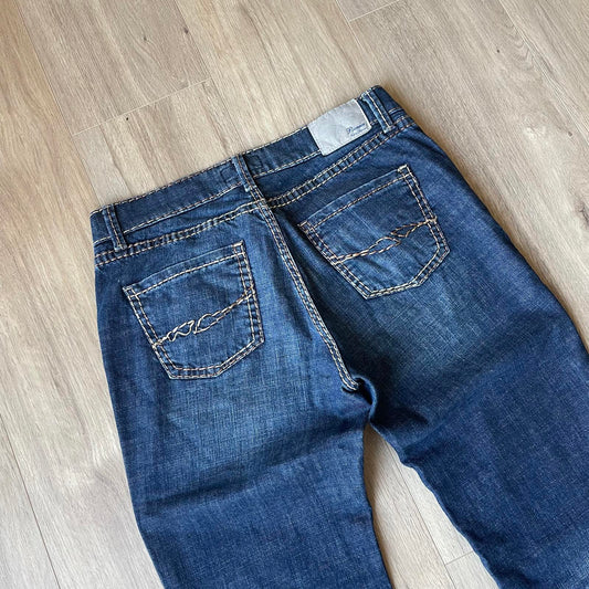 Pioneer Embroidered Straight Leg Jeans